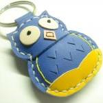 Fiona the Owl Leather Keych..