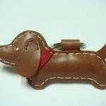 Copper the dachshund Leathe..