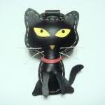 Octavian the Cat leather ke..