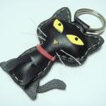 Octavian the Cat leather ke..