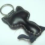 Octavian the Cat leather ke..