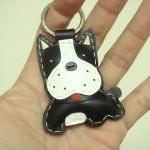 Boston Terrier Leather Keyc..