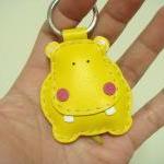 Hugo the Hippo Leather Keyc..