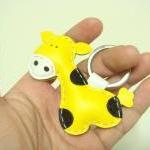 Gil the Giraffe Leather Key..