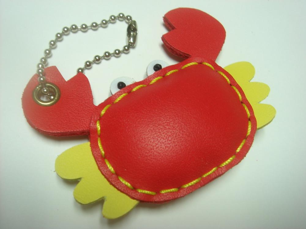 Leather Charm - Maria the Red Crab leather charm