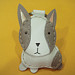 Rina the Dutch Rabbit Leather Keychain / charm ( White )