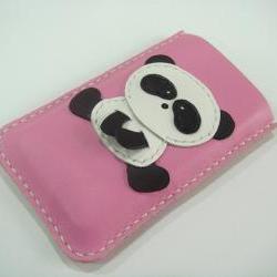Yen the Panda iPhone Leather case ( Pink )