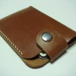 Men / Women Leather Cardholder ( Brown )